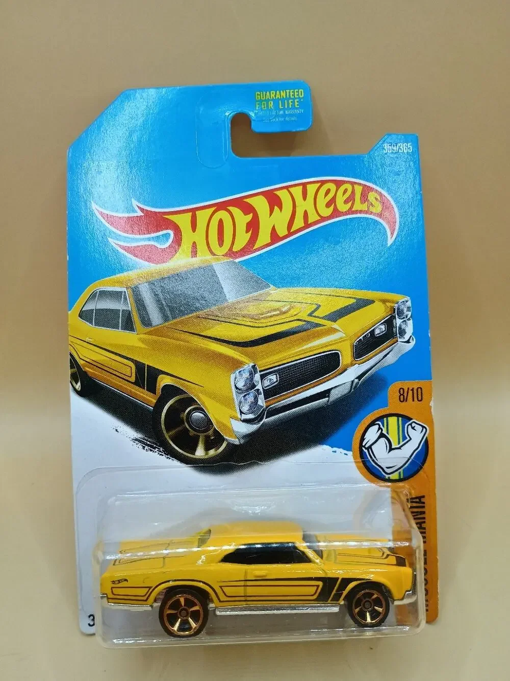 2017 Hot Wheels 67 PONTIAC GTO #359 yellow - Muscle Mania 8/10 - HW 1:64